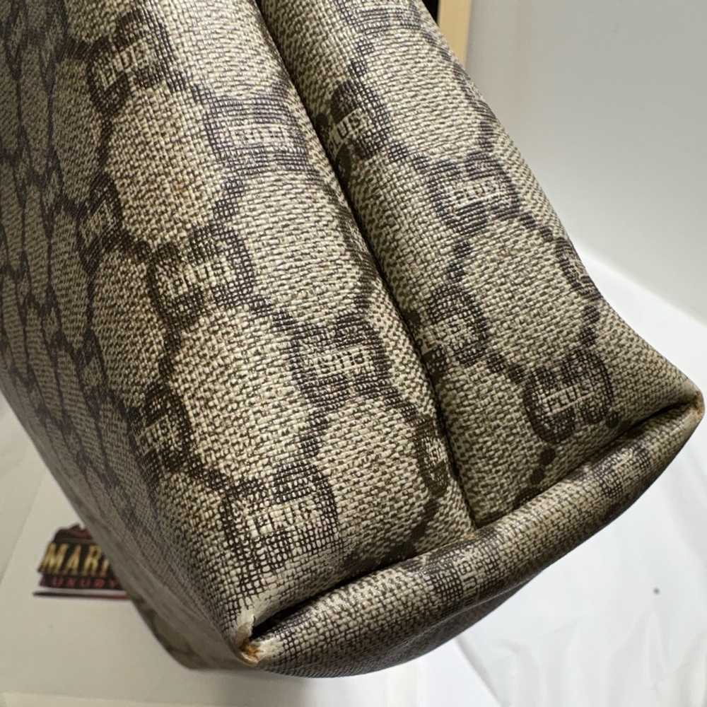 Gucci Beige GG Canvas Tote with Green and Red Web Straps - Picture 14 of 16
